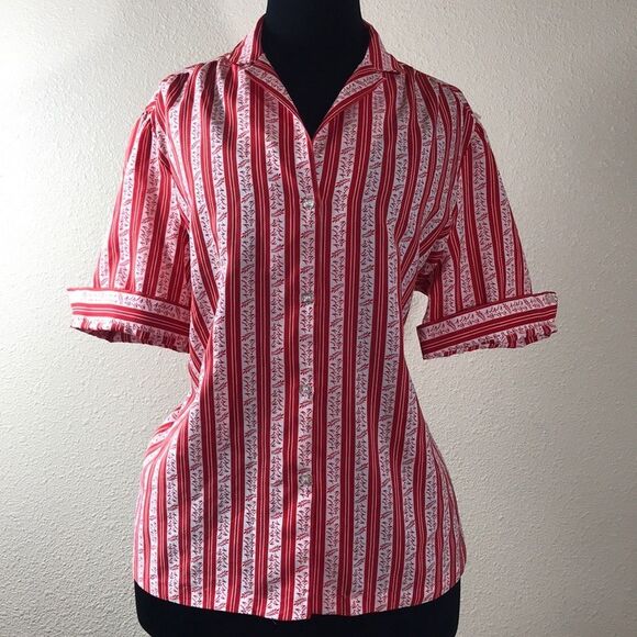 Vintage Lady Manhattan Made In Italy Blouse Plus  Size 14 - Picture 1 of 11